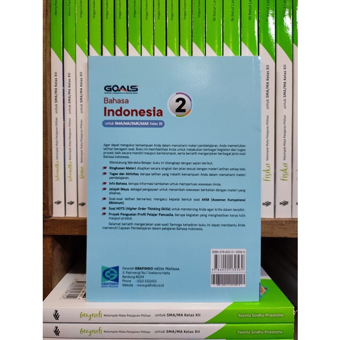 

SALE !!! BUKU SOAL GOALS BAHASA INDONESIA KELAS XI/2 SMA KURIKULUM MERDEKA GRAFINDO READYY