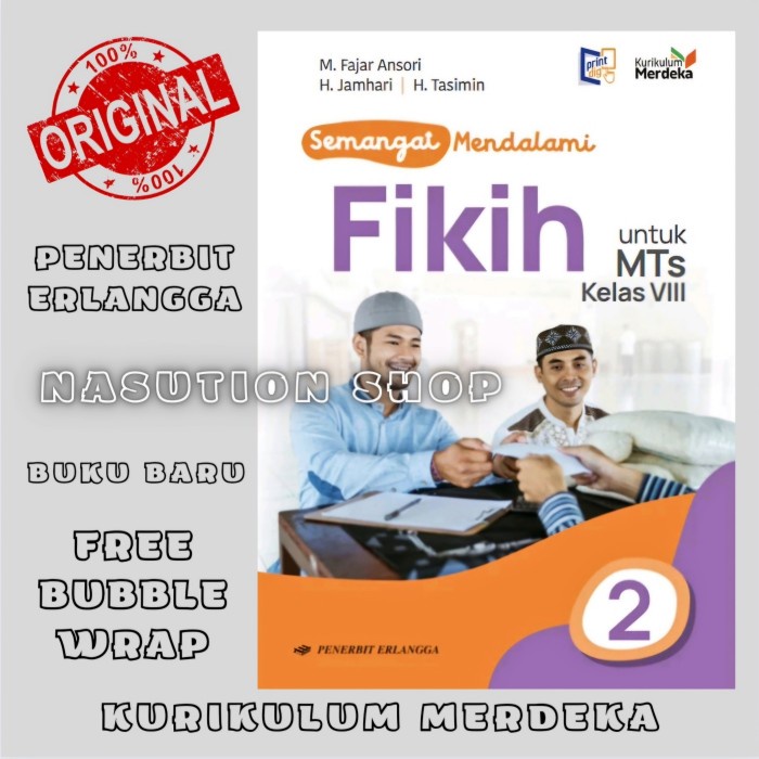 

SALE !!! BUKU FIKIH KELAS 2 / 8 MTS ERLANGGA KURIKULUM MERDEKA ORIGINAL READYY