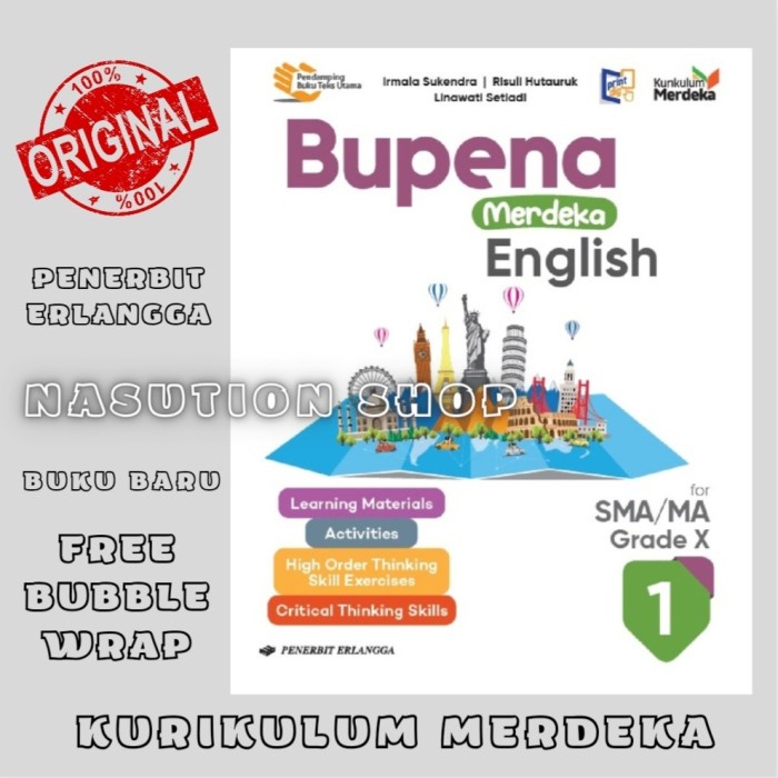 

SALE !!! BUKU BUPENA ENGLISH KELAS 1 / X 10 SMA ERLANGGA KURIKULUM MERDEKA ORI READYY