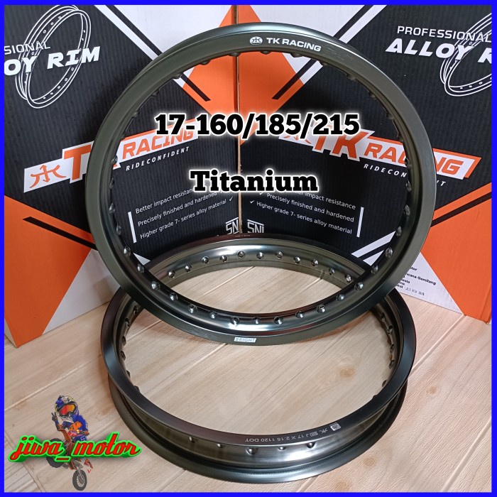 Paling Laris Velg Tk Racing Ring 17 160 185 Dan 185 215 Hole 36 Warna Titanium