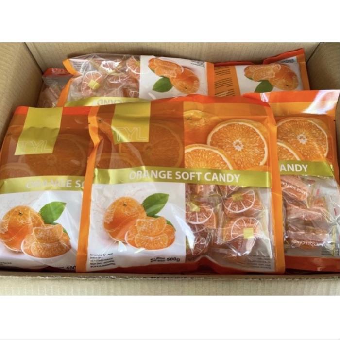 

SALE !!! TYL PERMEN JELLY JERUK -500GR-ORANGE SOFT CANDY JELI READYY