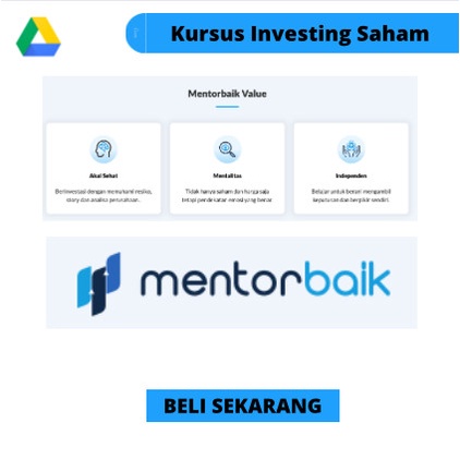 

SALE !!! KURSUS INVESTING SAHAM FUNDAMENTAL - MENTOR BAIK READYY