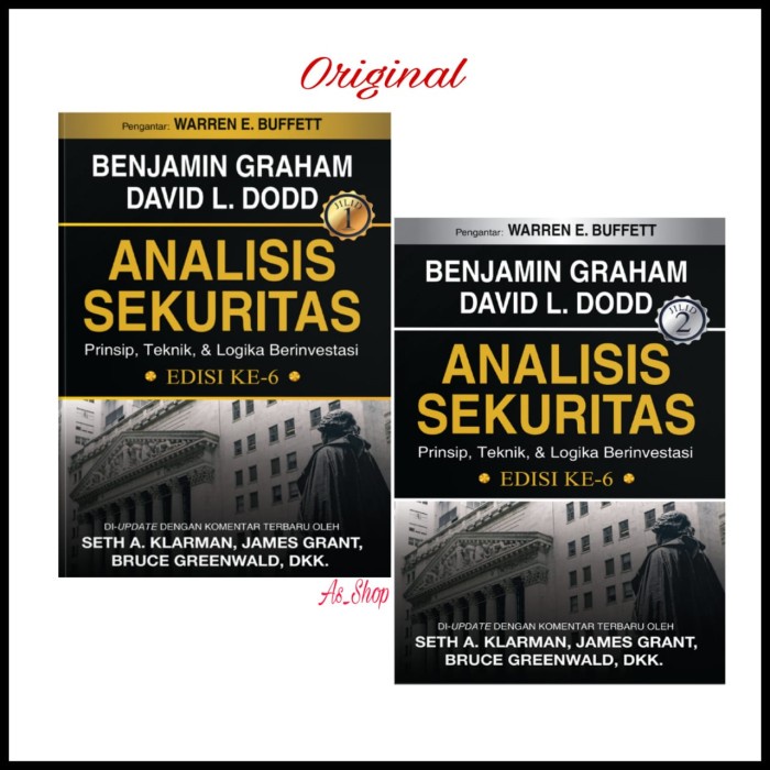 

SALE !!! ANALISIS SEKURITAS BENJAMIN GRAHAM PENULIS THE INTELLIGENT INVESTOR READYY