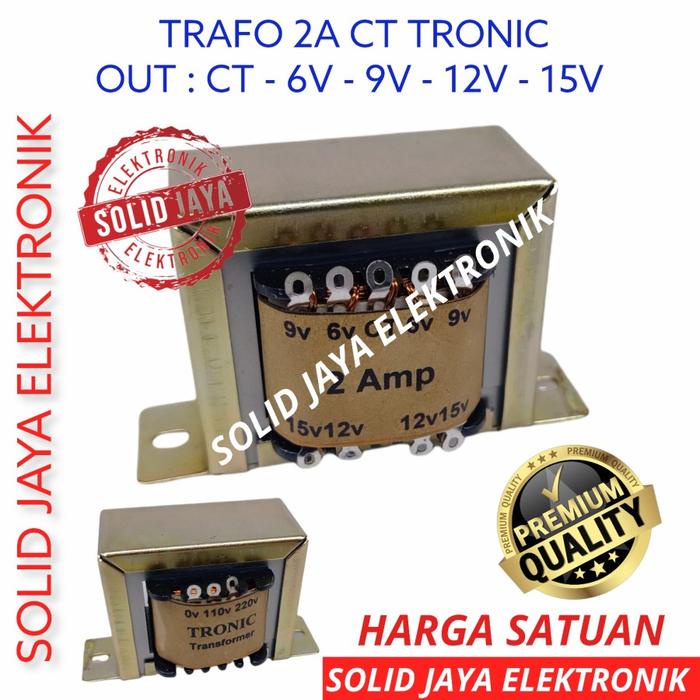 SALE TERHOTT TRAVO TRAFO 2A CT 6V 9V 12V 15V CT TRONIC KOTAK 1 A AMPER CT 6 9 12 15 V VOLT TRAVO