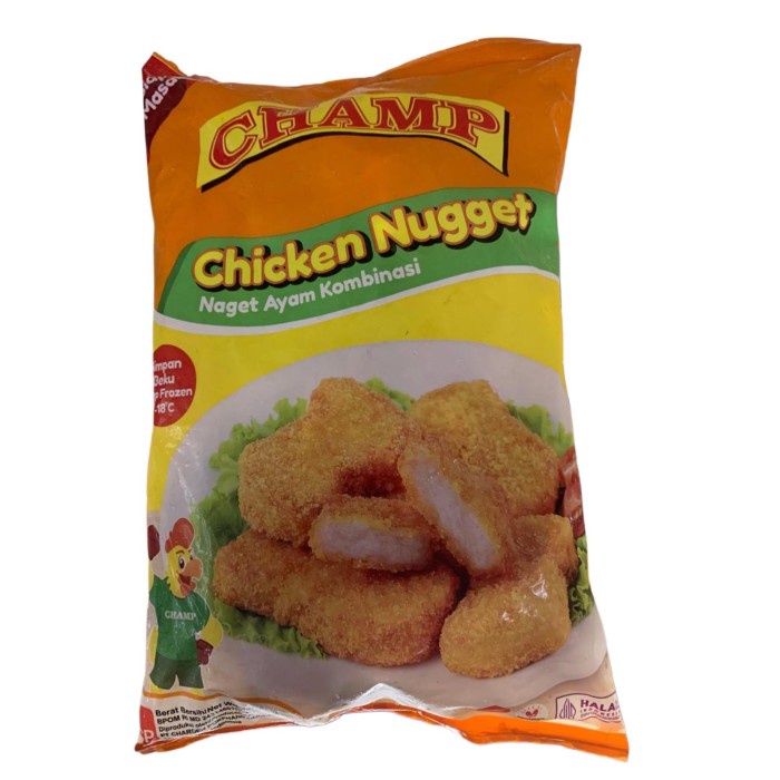 

DISKON CHAMP CHICKEN NUGGET 900GR READYY