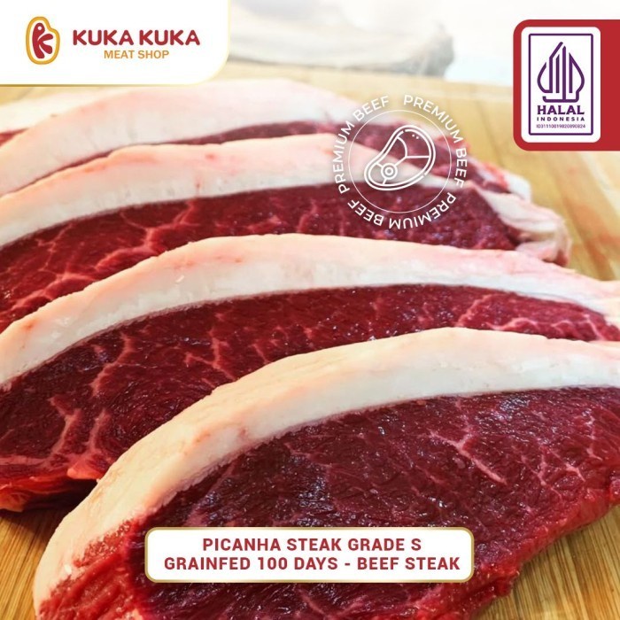 

DISKON PICANHA STEAK BEEF GRAINFED 100DAYS - PREMIUM BEEF 200G READYY