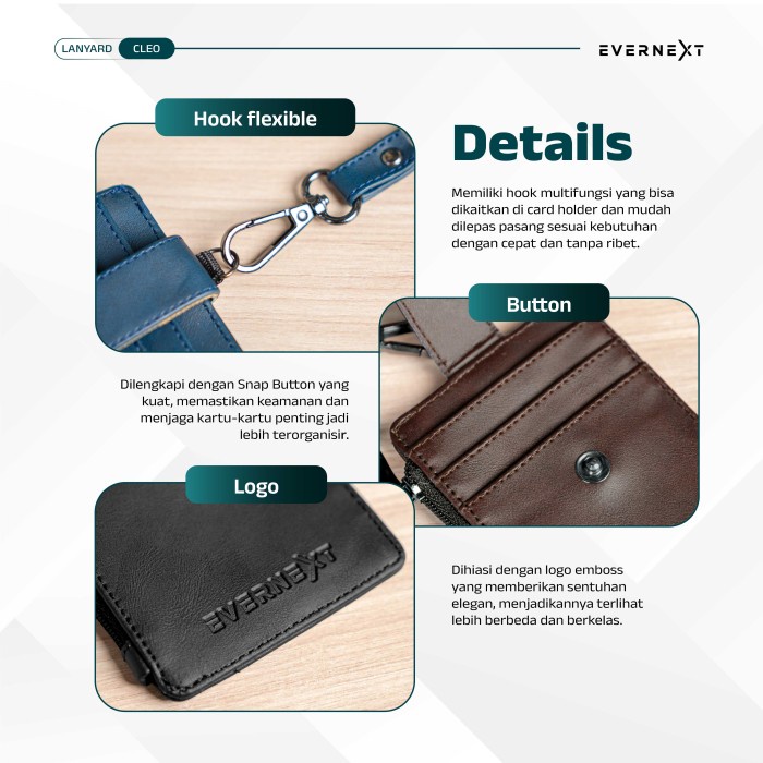 

READY STOK LANYARD KARTU ID CARD HOLDER NAME TAG KANTOR TAS KALUNG DOMPET KARTU GANTUNG CLEO READYY