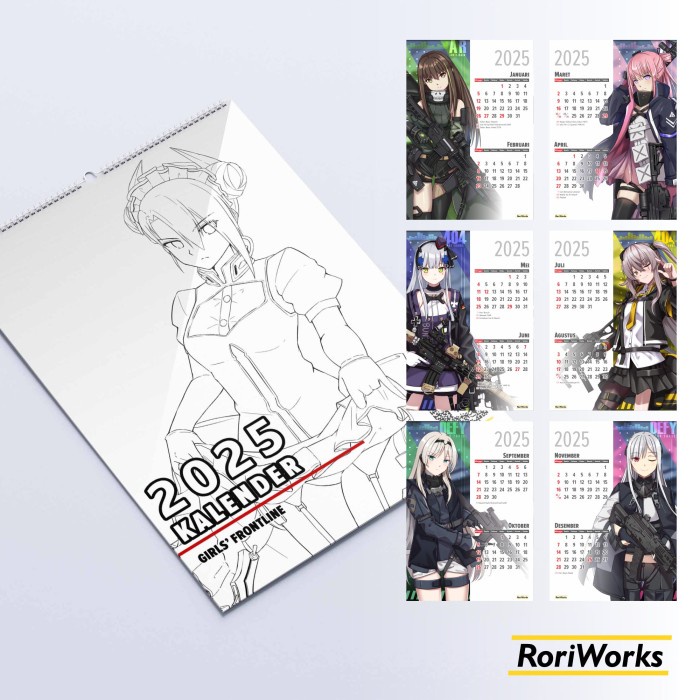 

SALE TERHOTT KALENDER DINDING 2025 - GIRLS' FRONTLINE READYY