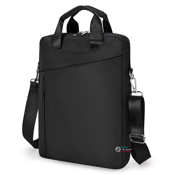 Krugeer Tas Laptop Pria dan Wanita 14 - 15 Inch Jinjing Bahu Selempang Vertikal Tablet Tas File Tas