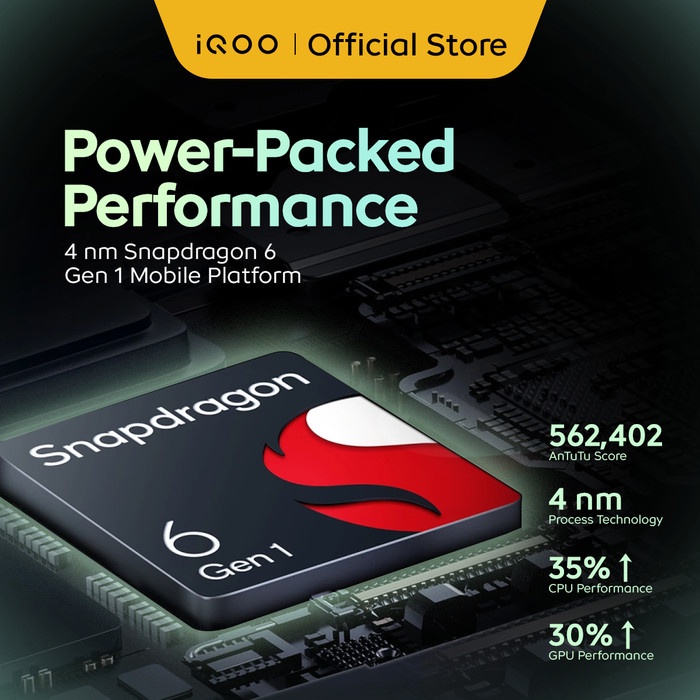 iQOO Z9x (8/256) Snapdragon 6 Gen 1 4nm (ANTUTU 570,456+), 6000 mAH, 1000 nits 120hz eye-care