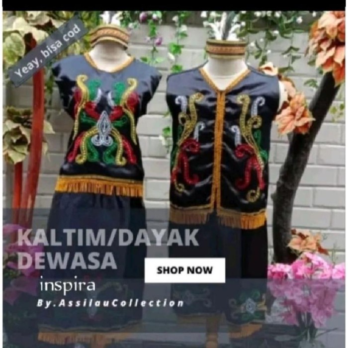 SPECIAL baju adat dewasa dayak satuan/(pria&wanita) by Rafmart