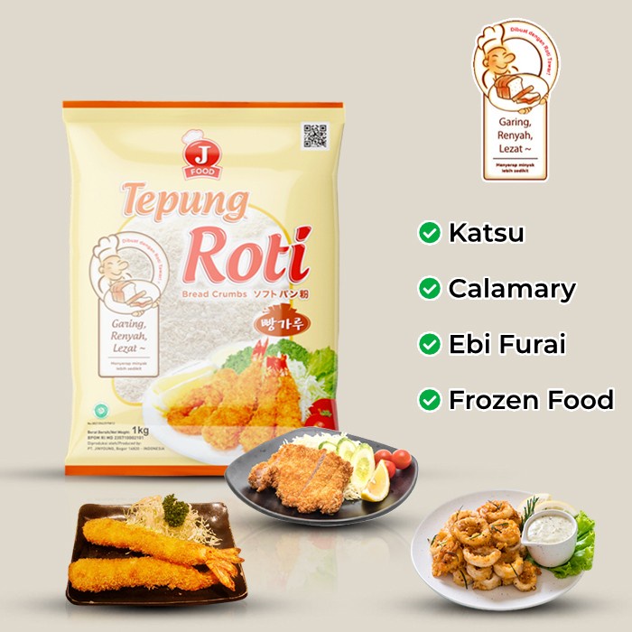 

SALE !!! J FOOD WHITE BREAD CRUMBS - TEPUNG ROTI PUTIH 1KG READYY