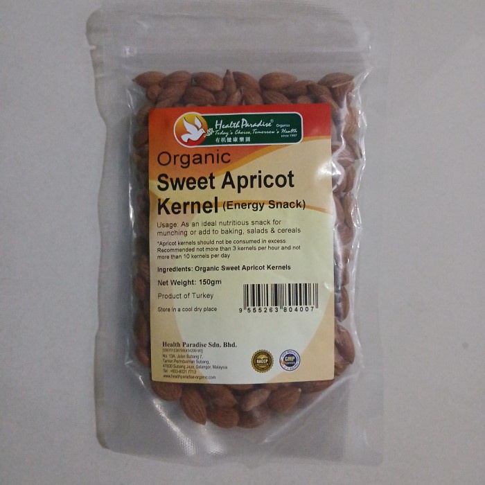 

SALE !!! ORGANIC SWEET APRICOT KERNEL 150G. BIJI APRIKOT MANIS ORGANIK READYY