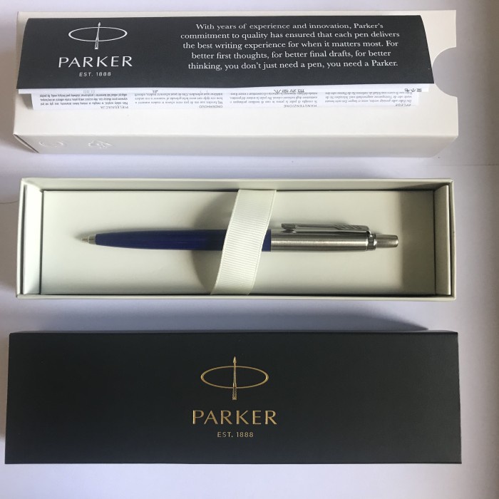 

Pulpen Parker Jotter Ballpoint SPC Biru Crome Trim ( Klip silver ) TERLARIS/TERMURAH/TERPOPULER