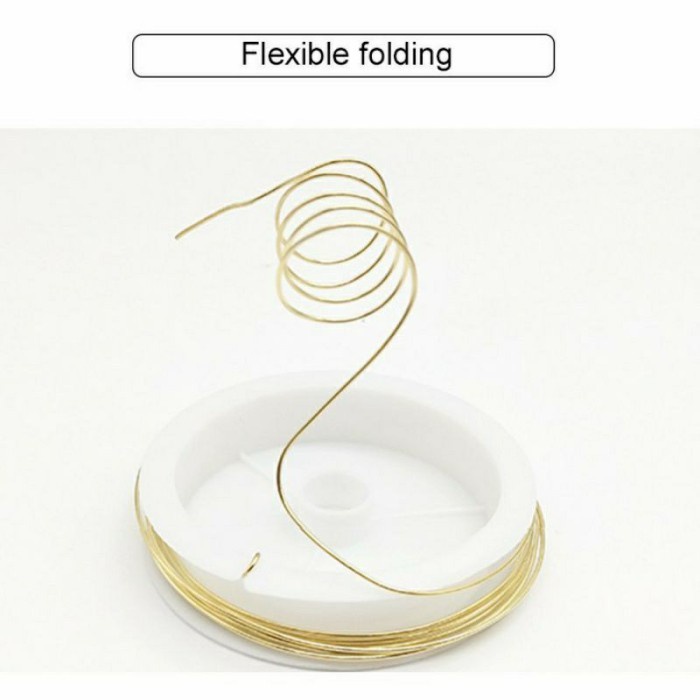 25 Meter Kawat Tembaga Aksesoris 0.3mm 0.4mm 0.5mm Kawat Manik Manik