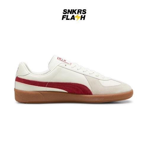 PUMA Army Trainer White Red Gum Sepatu Sneakers Pria - 38660718 - Size 46