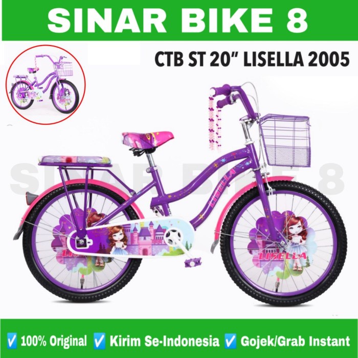 Sepeda Mini Keranjang Anak Perempuan LISELLA 2005 Ukuran 20 Inch