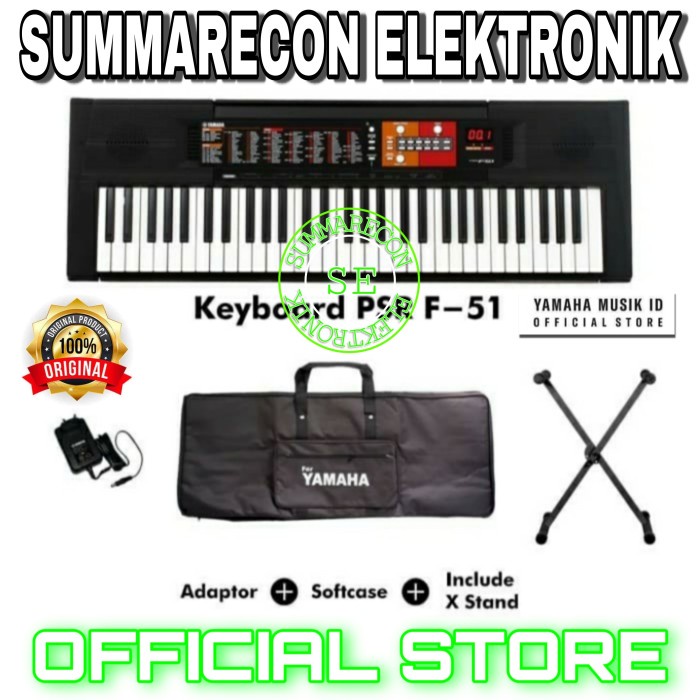 Keyboard yamaha PSR F51 piano yamaha PSR F51 TERLARIS/TERMURAH/TERPOPULER