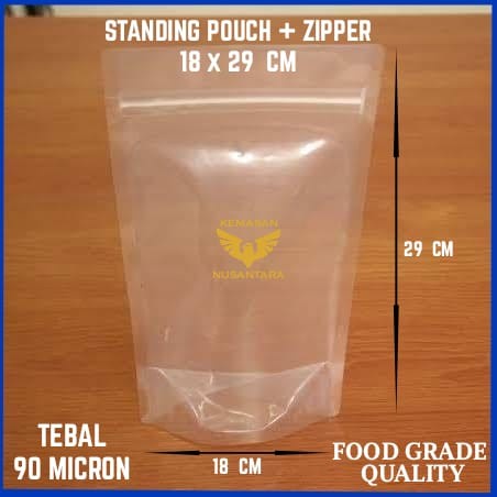 Standing Pouch Polos 20 X 30 Cm Tebal, Plastik Klip Plastik Pouch