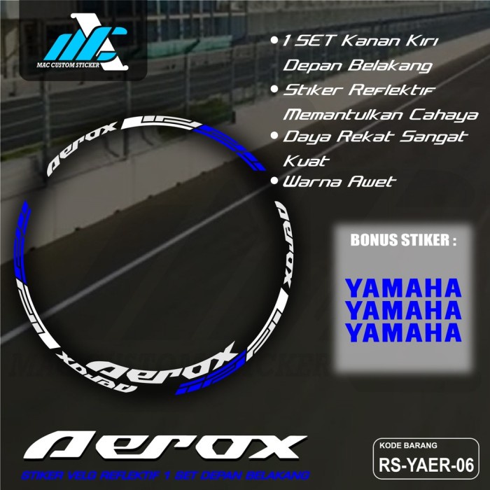 CUTTING STIKER STICKER LIS LIST VELG AEROX - AKSESORIS MOTOR STIKER