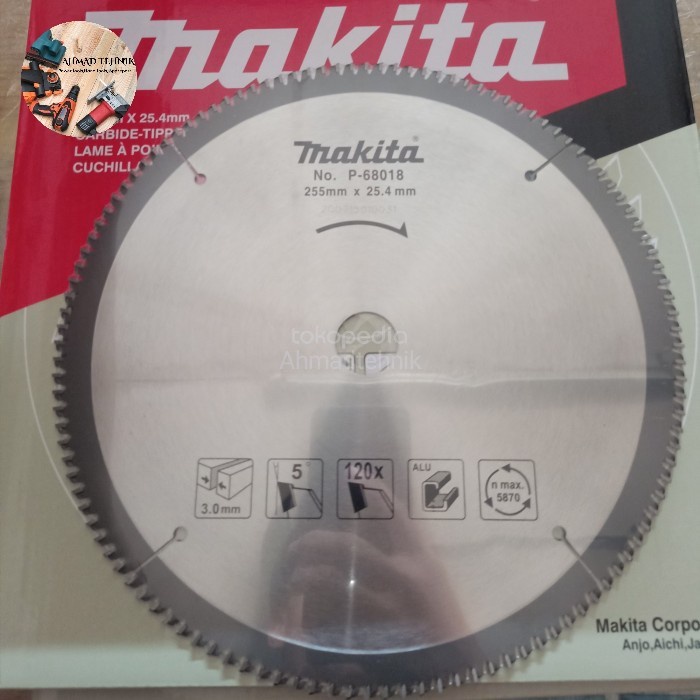 TERLARIS mata pisau potong aluminium MAKITA 10"X120T / Makita T.C.T SAW BLADE