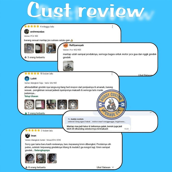 Paket Cvt Full Upgrade Cvt Nmax 155 Aerox 155 Lexi 125 Paket Cvt Nmax Astro Custom Spectro Racing