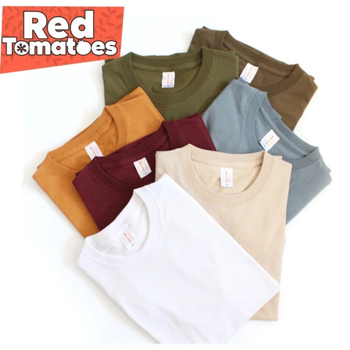 KAOS POLOS COTTON COMBED PREMIUM UNISEX RED TOMATOES