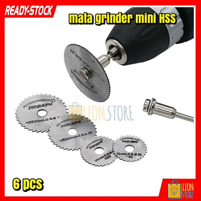 SET 6PCS MATA POTONG MINI GRINDER BOR TUNER TUNNER GERGAJI MINI