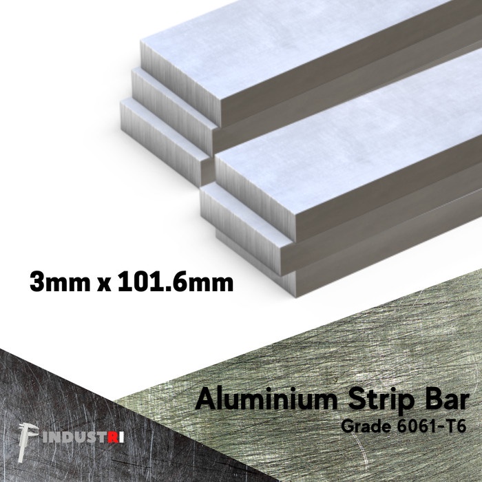 Plat Strip Alumunium 3mm x 100mm Plat Aluminium dural 6061 1cm
