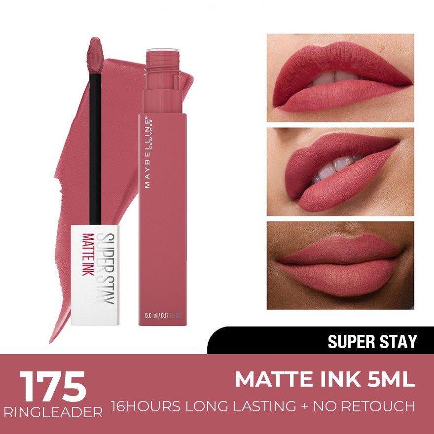 Maybelline Liquid Matte Lipstick Make Up Superstay Matte Ink 175