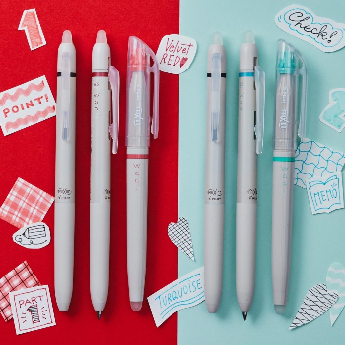 

Promo Terbatas Pilot Frixion Waai Series Erasable Pen + Marker Ink Limited Edition