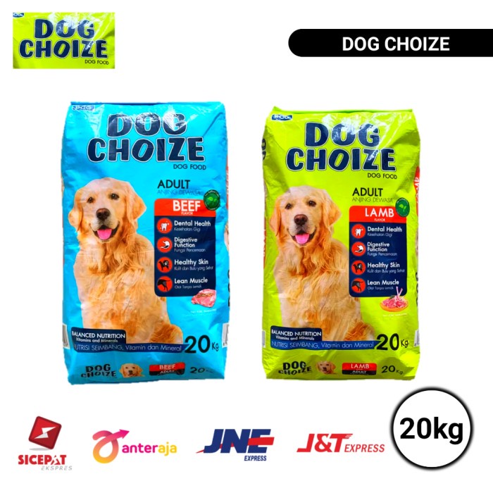 DOG CHOIZE BEEF & LAMB 20KG makanan anjing dog choize EKSPEDISI