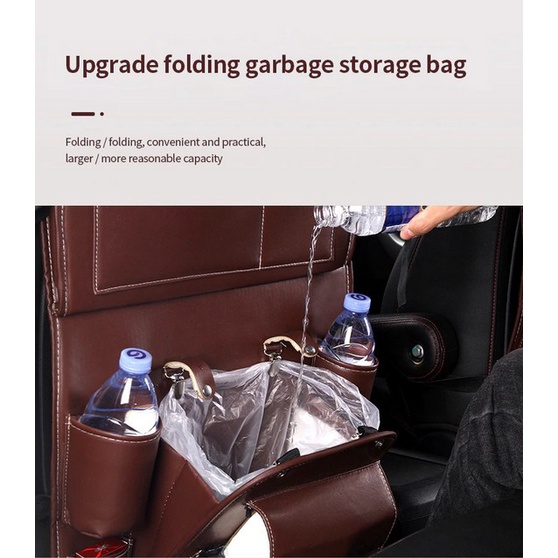 Toyota Avanza Car Back Seat Tmpt Sampah Mobil Organizer Leather - Asli