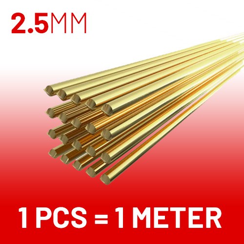 Kawat Las Kuningan 2.5MM x 1METER Batangan Panjang 1m