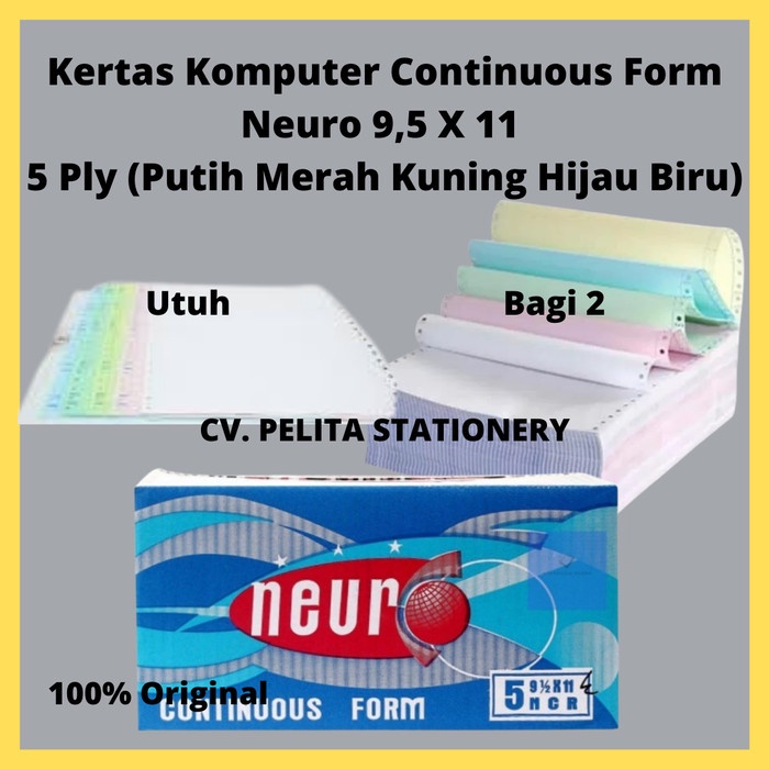 

Barang Terlaris Kertas Neuro Continuous Form 9 1/2 X11 Full Dan Bagi 2 Ncr K 1,2,3,4,5 Packing Aman