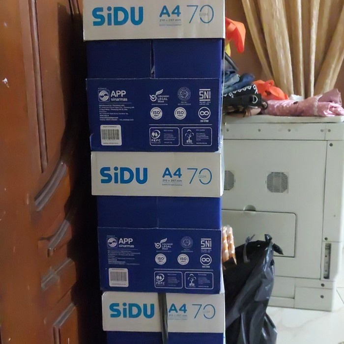 

Diskon Kertas Poto Copy A4 Merek Sidu 70 Gram Sebok 5Rim Packing Aman