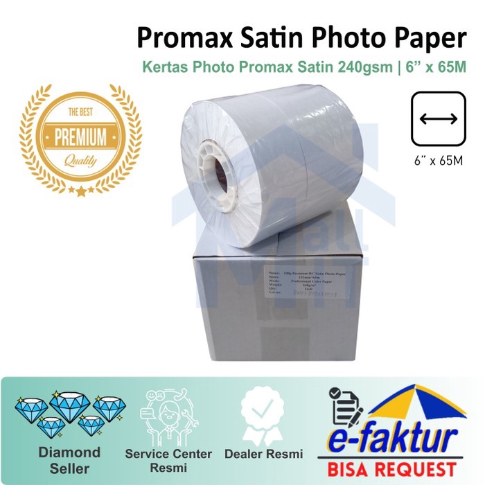 

Ready Stock Kertas Foto Photo Paper Profesional Kodak Luster Satin Glossy 6 Inch X 65M 240 Gsm High