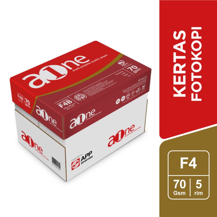 

Promo Aone Kertas Hvs 70 Gsm F4 1 Boks = 5 Rim Packing Aman