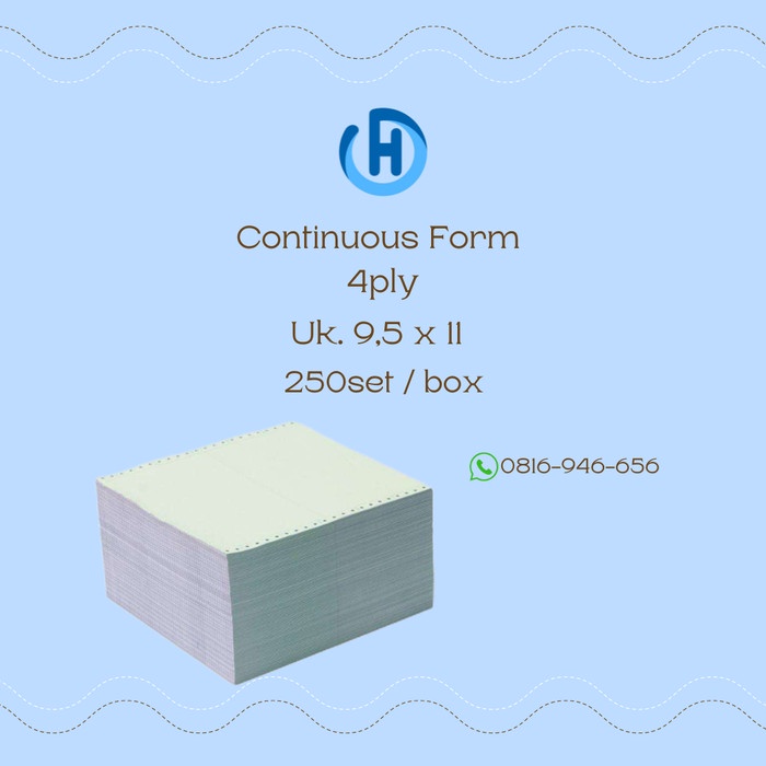 

Produk Terbaru Kertas Countinous Form 4 Ply 9.5 X 11 Atau 9.5 X 11/2 (Bagi 2) I-Form Packing Aman