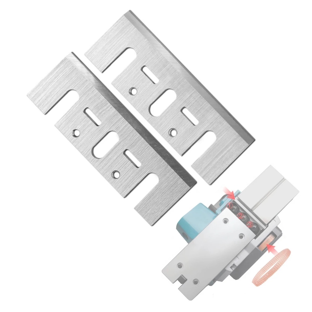 2Pcs 3-1/4 Carbide Tipped Planer Blade Knive 82mm Compatible Replacement for Makita 1900B KP0800 HIT