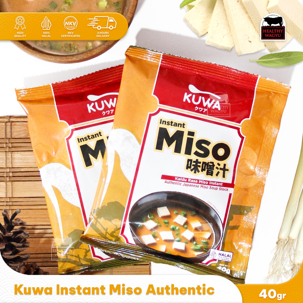 

Kuwa Instant Miso Soup Kaldu Rasa Miso Authentic Japanese Halal 40gr Healthy Wagyu