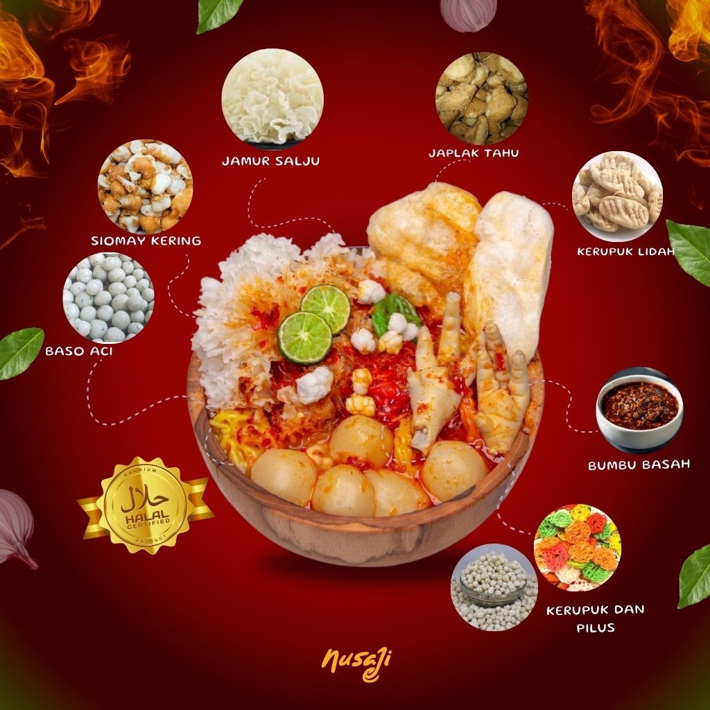 

Nusaji - Spesial Promo Seblak Instant Jamur Salju + Seblak Baso Aci Buy 2 Get 3