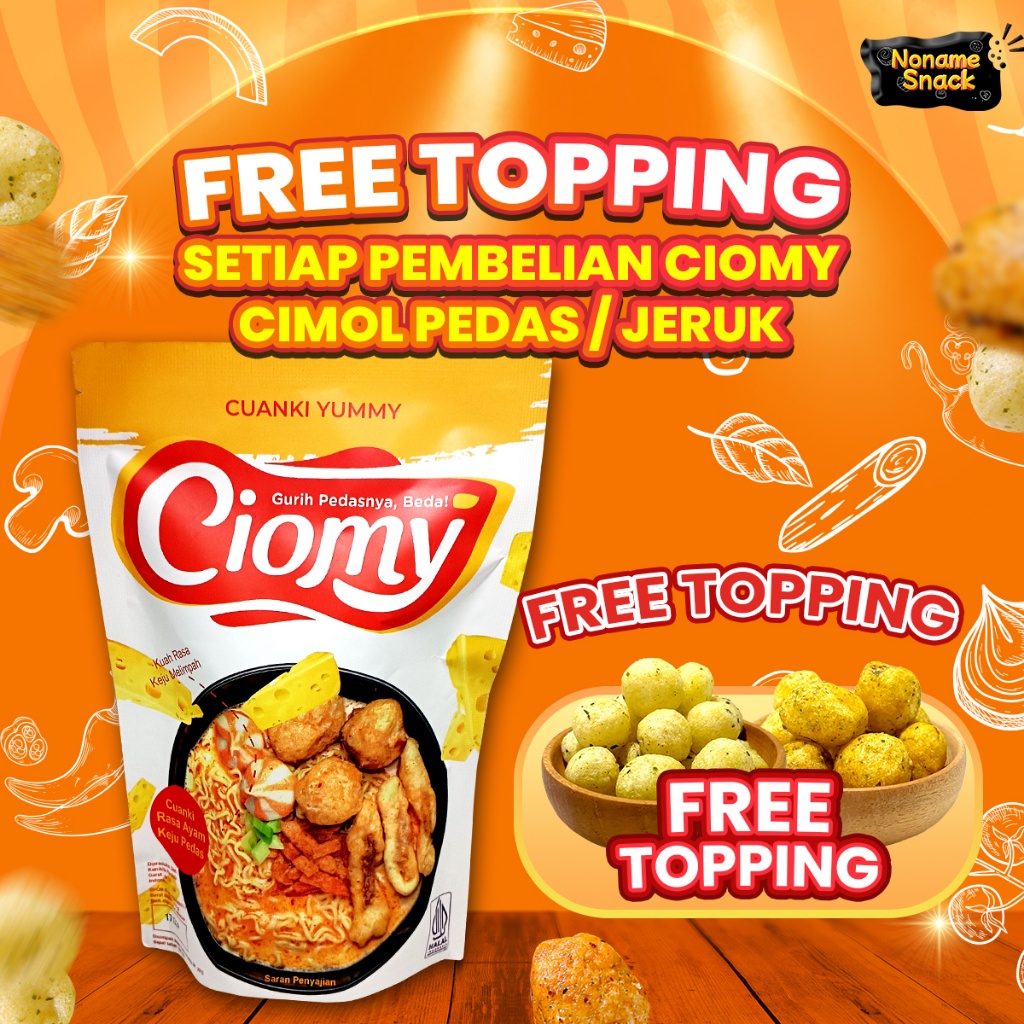 

Ciomy Cuanki Keju Pedas Pouch Cuangki Ciomy Spicy Cheese Halal Non MSG