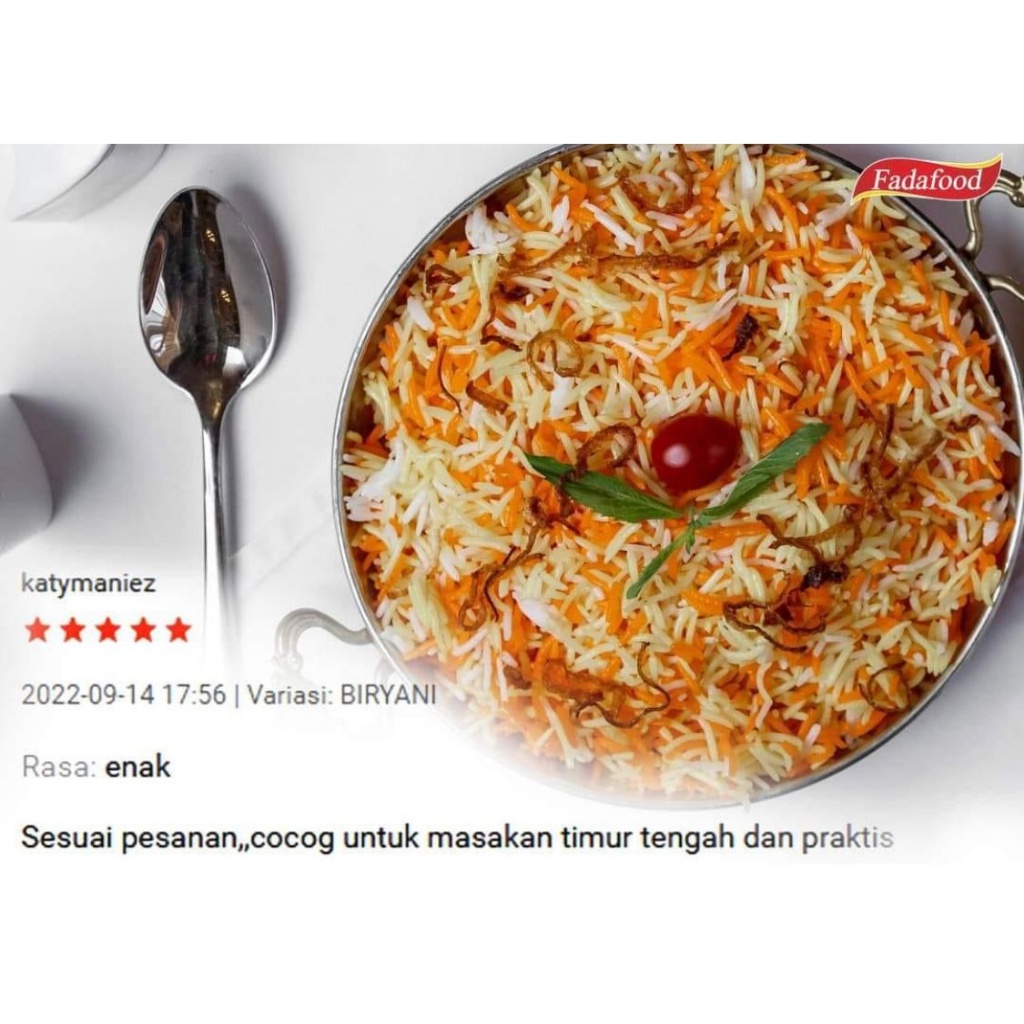 

MERHAN KABSA 500gr Paket Beras Basmati Instant Nasi Kapsah Kabsah Kapsa Praktis Instan Arab Plus