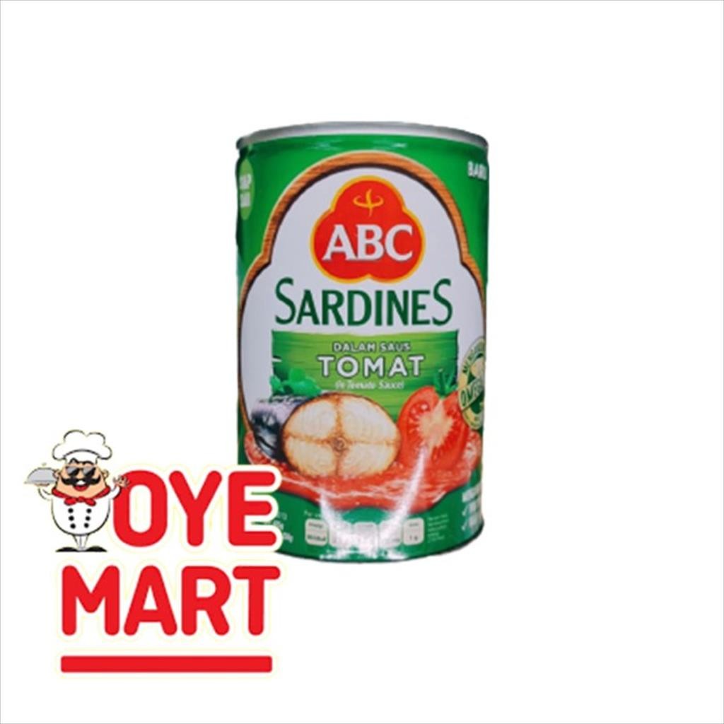 

ABC SARDEN SAUS TOMAT 425GR IKAN SARDEN KALENG/MAKANAN KALENG