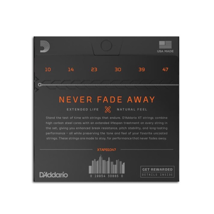 D'ADDARIO A/G STRING XT PHOSPHOR EXTRA LIGHT SET XTAPB1047 (404000504)