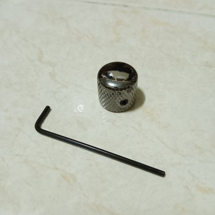 Knob Gitar Elektrik Bass Elektrik Besi Black Cosmo Kunci L