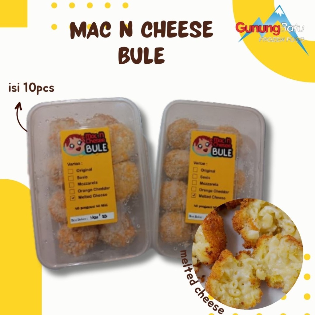 

MAC N CHEESE BULE VARIAN MELTED CHEESE ISI 10PCS