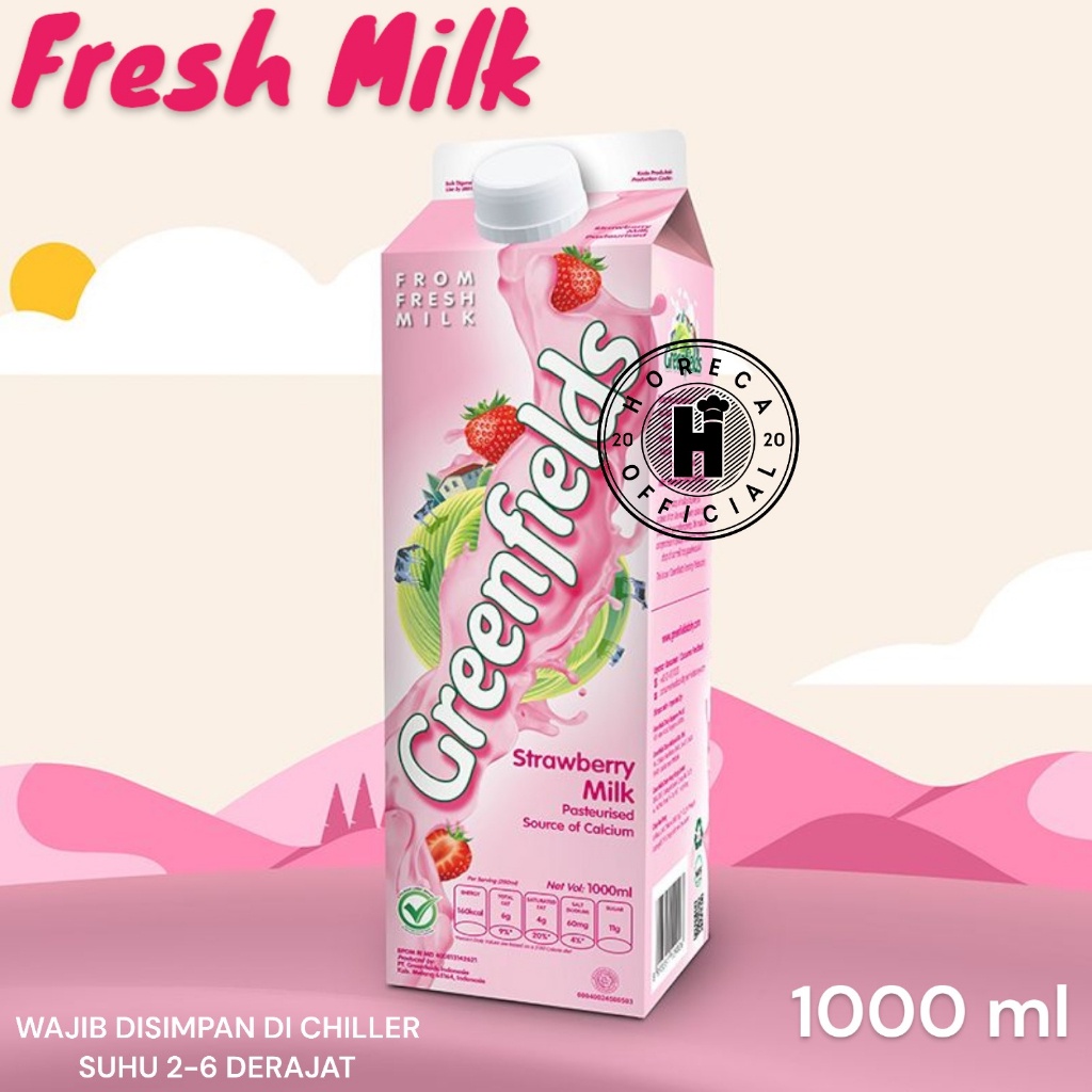 GREENFIELDS FRESH MILK STRAWBERRY 1000 ML