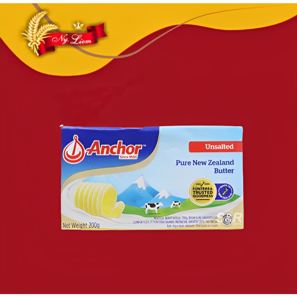 

ANCHOR Unsalted Butter 200 gram (GOJEK/GRAB ONLY)